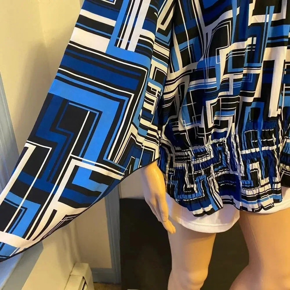 Fashion Bug Stretch Off Shoulder Boho Beach Summer Blouse Women Plus Size 3X - Picture 5 of 6